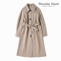 써스데이아일랜드 여성 A라인 벨티드 싱글코트 T206MCT134W