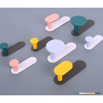 초강력 다이소 현관마스크걸이 모자걸이 차키 냉장고 열쇠, 큰원형, 하늘