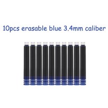 만년필잉크 병잉크잉크 펜용 10 개갑 3.4mm 구경 잉크 카트리지 검정진한 수있는, 지울 수 있는 파란색
