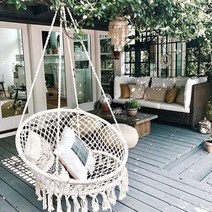 정원그네 야외그네 nordic style hanging basket ins chair, 짙은 회색
