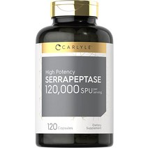 세라펩타제 120000 SPU | 120 캡슐 | 부비동 건강 지원 | 글루텐 프리 효소 보충제 | 칼라일