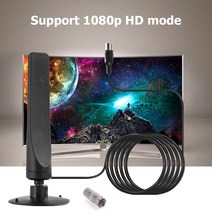 TV안테나 tv 안테나 TV안테나선 실내 hd 신호 수신기 증폭기 12dbi 1080p 부스터 실내용 50 마일 디지털 hd 공중 수신기, 없음