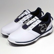 르꼬끄 Le Cock 골프 골프화 (QQ2SJA01) 남자 다이얼 -유형 스파이크 신발 3E : White X Navy CoQ