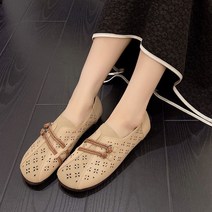 와이드 라운드 발가락 엄마 아늑한 여름 플랫 신발 캐주얼 레이스 니 커 즈 소프트 Moccasins 운전