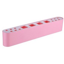 (e)월드비젼 16칸 펜슬홀더 연필꽂이 데스크 책상정리 볼펜 꽂이, 연필꽂이-핑크