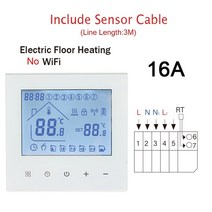 실내 온도 조절기 보일러 wifi smart thermostat temperature controller electric floor heating trv water gas, m4ahgb-w
