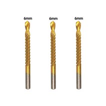 목공 홀쏘 홀커터 카타 컷터 파이프 유리 타일 석 타공 드릴비트 티타늄 드릴 비트 세트 트위스트 전동 공구 6 개 전기 구멍 오프너 슬롯 브로칭 홈 개선 톱 가구 벌, 04 6mm (3 Pieces)