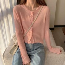 러플 니트 가디건 5컬러