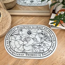 빨아쓰는 소프트 규조토 발매트 플라워 북유럽, 장미