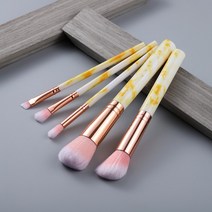 make up brush 붓 메이크업 KOSMETYKI-대리석 메이크업 브러쉬 도구 세트 화장품 파우더 아이 섀도우 파운, 한개옵션1, 23 5 PCS Yellow