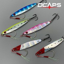 캡스 국민메탈 30g 35g 40g 틴셀 메탈 지그헤드 하드베이트 배스 농어 삼치 부시리, 레드헤드 실버-점박이