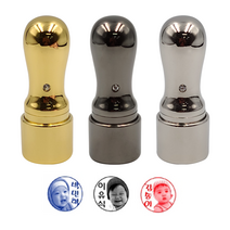 에스엠프린팅 포토도장 큐빅6푼 (16mm) 만년 얼굴 사진 포토 도장 스탬프 주문제작, 실버(유광)