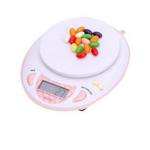 아쿠바전자저울 5kg, 화이트+핑크