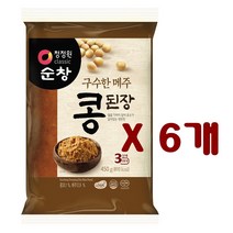 청정원 순창 구수한메주 콩된장 450g(비닐), 450g, 6개