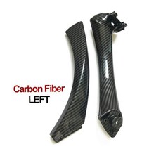 손잡이 교체 자동차 호환 업그레이드 된 내부 도어 핸들 커버 트림 BMW 3 시리즈용 시리즈 E90 E91 E92 316 318 320 325 328i 2004-2012 16758, Carbonfiber left