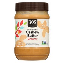 365 홀푸드마켓 캐슈넛 버터 잼 크리미 노슈가 454g, 1개
