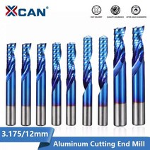 엔드밀 트리머비트 xcan cnc 라우터 비트 3.17512mm 섕크 카바이드 엔드 밀 단일 플루트 밀링 커터 알루미늄 구리 밀링 도구 절단, 8x32x80mm