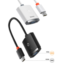 HDMI to VGA 변환 컨버터 젠더 케이블 디스플레이 아답터 3.5mm 오디오 지원 미러 확장 모드 지원 노트북 프로젝터 닌텐도 PS TV 모니터 연결, 블랙