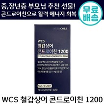 뉴트리코어 WCS 철갑 상어 콘드로이친 1200 60 정 상어 연골 콜라겐 유단백 락토페린 활력 에너지 도움 정품 직장 스포츠 운동 중 장년층 보스웰리아 초록입 홍합 효모 난각막, 5박스, 60정