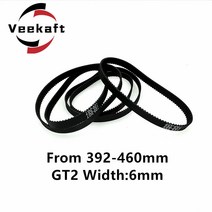 자동차 타이밍 타임 벨트 엔진 구동 교환 3D 프린터 부품 GT2 6mm 폐쇄 루프 타이밍 벨트 392 396 400 406, 09 2GT-444mm-width 6mm_01 1 개
