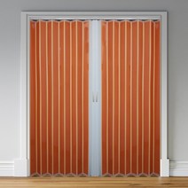 EKMALL 홀딩도어 자바라 양개 싱글패턴 마호가니 가로사이즈 90cm x 세로사이즈