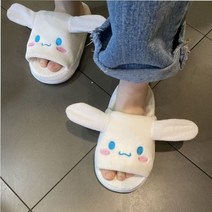 크리스마스장식 소품 종 조명 DIY 만들기 귀 움직이는 코튼 슬리퍼 워밍업 두꺼운 여성 가방 힐 카와이 외출 기숙사 겨울 커플 귀여운 만화 선물, 34-38, Style 2