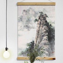 [바보사랑] 우드스크롤_60CmX90Cm_동양화소나무와산[꾸밈], 상세 설명 참조, 상세 설명 참조