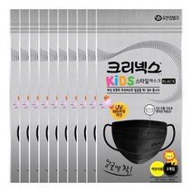 크리넥스 소형 스타일 마스크 어린이용 블랙 3매입 X 10개(총30개)