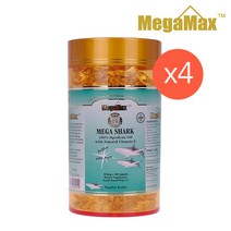 MegaMax 메가맥스 메가샤크 1000mg 스쿠알렌 300캡슐 4개, 300개