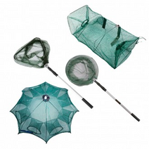 KRX743840[도매직방]우산형 원터치 통발 뜰채 살림망 낚시찌 낚시용품, 4구통발