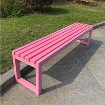 핑크 등받이 없는 공원 벤치 컬러 의자 테라스 마당 조경 정원 2m, 07 핑크 2.4mx40cmx45cm