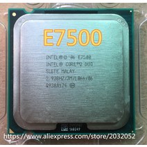 i53570인텔-코어 2 듀오 E7500 프로세서 2.93GHz/ 3M /1066MHz 데스크탑 LGA775 CPU, 한개옵션0