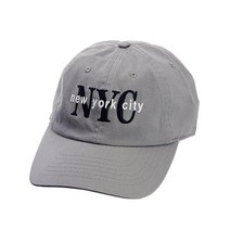 NYFASHION101 유니 NYC 뉴욕 시티 자수 조절 가능한 로우 프로파일 캡 카키 11개. One Size, Gray