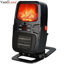 발온풍기 미니 가정용 히터 소형 휴대용 500w electric heater fan 벽, 검은색, 유럽 ​​연합