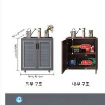 야외창고 세트 간이창고 수납 정리함 방수캐비닛, 낮은 캐비닛