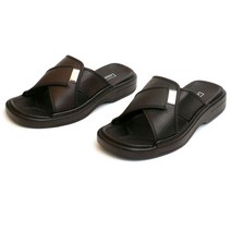 발로 엑스 가죽 슬리퍼 이중 박음질 국내 생산 250mm-280 굽 3 .5 센치 슈즈