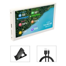 5 인치 IPS USB 미니 화면 AIDA64 PC CPU HDD 데이터 모니터 컴퓨터 온도 디스플레이 유형 C 서브 스크린, 하얀색