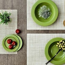 1300K Green PVC 스키니 테이블매트 베이지, 단품, 단품선택:스키니-베이지