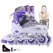 성인 인라인스케이트 성인용 롤러블레이드 인라인 인나인 풀세트 퍼플 +보호대+가방, 블루+가방
