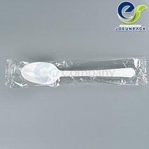 일회용 숟가락 스푼 1P 개별포장 CI CJ 화이트 박스1500개, CJ개별포장