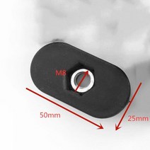 M8 M6 플라스틱 가구 다리 원형 홀 플러그 너트 블랙 블라인드 홀 엔드 커버 의자 보호 하드웨어 4 개, 16 M8X50X20MM
