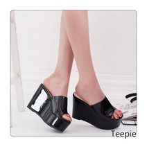 티피/Teepie 여름 웨지 슬리퍼 여성 토오픈 하이탑 슬리퍼 가보시 슬리퍼