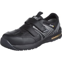 [미도리 안전] 안전 작업 신발 JSAA 인정 정전기 대전 방지 내활 매직 타입 프로 스니커즈 ISA805 남성 블랙 27.0 (27cm)