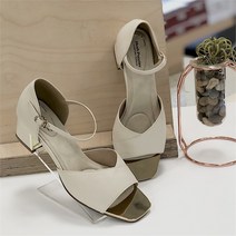 허시파피 NC09 여성 아이보리 토오픈 샌들 3fk214-9
