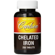 Carlson 칼슨 킬레이트 철 27mg 250정, 1통