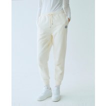 22SS [퍼피자수] 아이보리 코튼혼방 밴딩 조거팬츠 HSPA2BL71IV