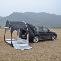 도킹텐트 루프탑 카쉘터 차량 차박 텐트 black suv car rear extension tent bike storage outdoor 캠핑 다목적 대형 공간 옥스포드 실버, 검은색