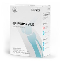 이지 관절 MSM 식이유황 고순도 엠에스엠 분말 가루 파우더 식약처 권장량 최대치 2000mg 함유, 1박스, 분말 스틱 30개입