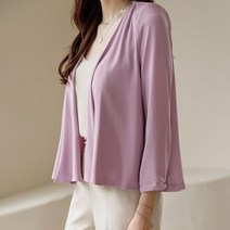 스타일온미 로맨틱 드레이프 실키 숏 자켓