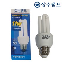 장수램프 전구식 형광등 E26 EFTR EL11EX-D 11W